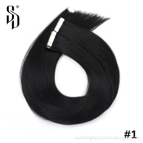 Luxurious Double Drawn Tape Extensions: Raw Indian Elegance